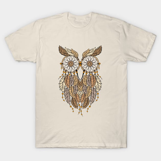 Dreamcatcher Owl T-Shirt by beakraus